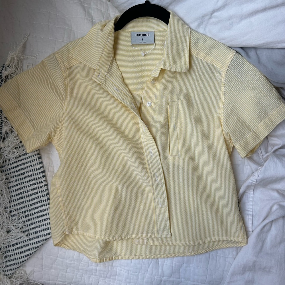 Butter Yellow Short Sleeve Shirt
